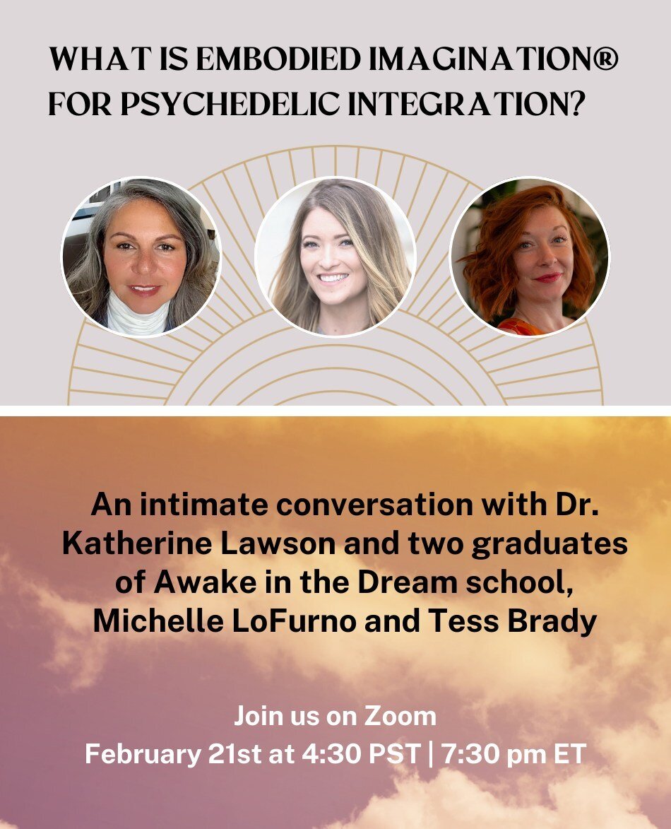 Learn more about our psychedelic integration training in our upcoming webinar, &quot;What is Embodied Imagination&reg; for Psychedelic Integration?&quot;⁠
.⁠
In this intimate conversation, you'll discover how our unique method of preparation and inte