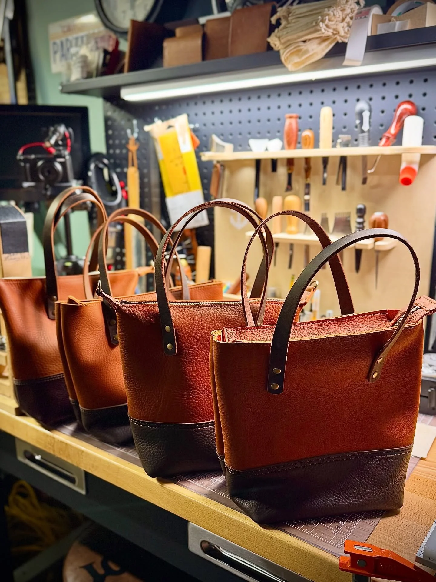 Getting closer to a winning design. I have high hopes for prototype #7. 

#creativeproject #leathertote #ziptote #totebag #totedesign #zippersarehard