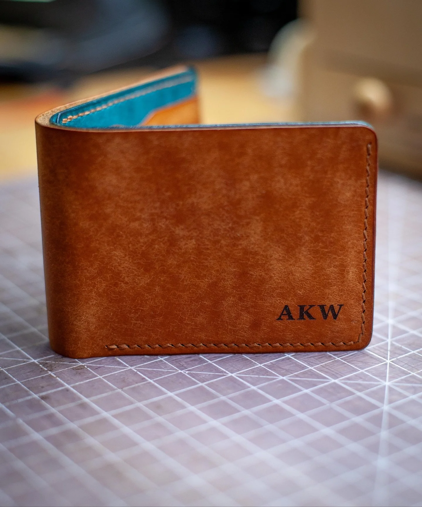 Personalized classic bifold. 

#bifoldwallet #classicbifold #leatherwallet #leather #coastlineleathergoods #leathercraft #handmade #vegtanleather #fullgrainleather #madeintheusa
