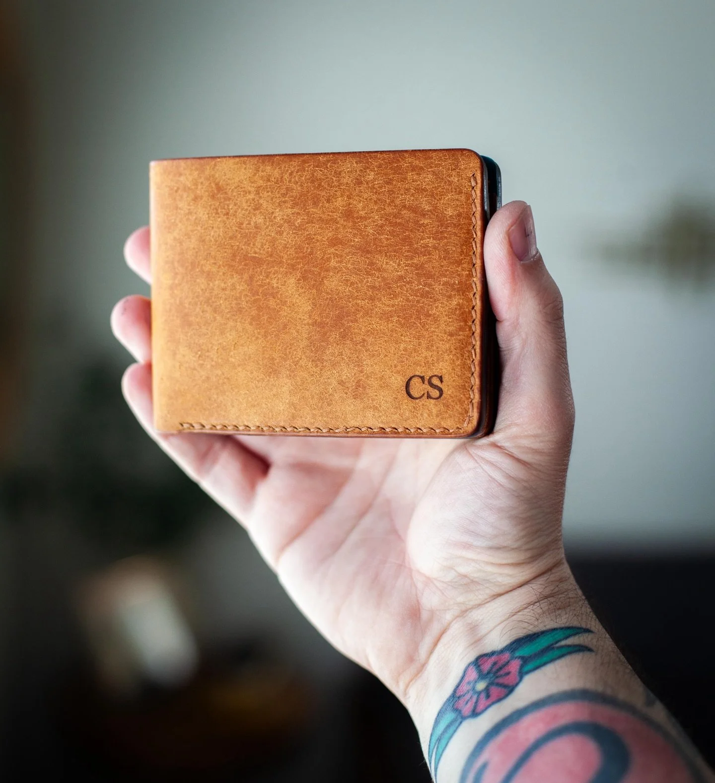 Very cool custom classic bifold with personalized initials and an extra bill sleeve. 

#leatherwallet #handmade #craftsman #artisanmade #handmadegoods