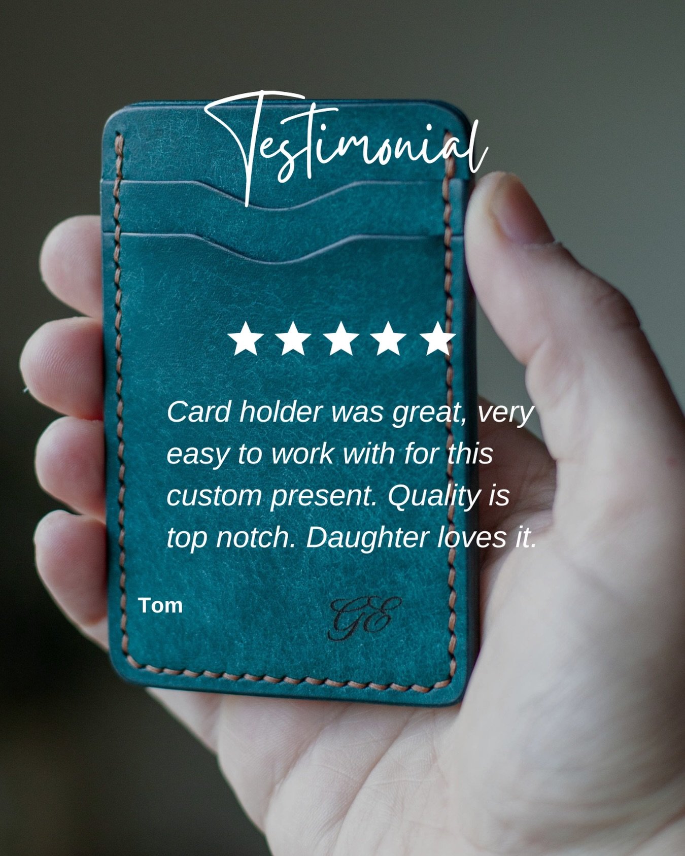Thank you for the kind words, Tom 🙏

#productreview #leathercraft #smallbusiness #leather #leatherwallet