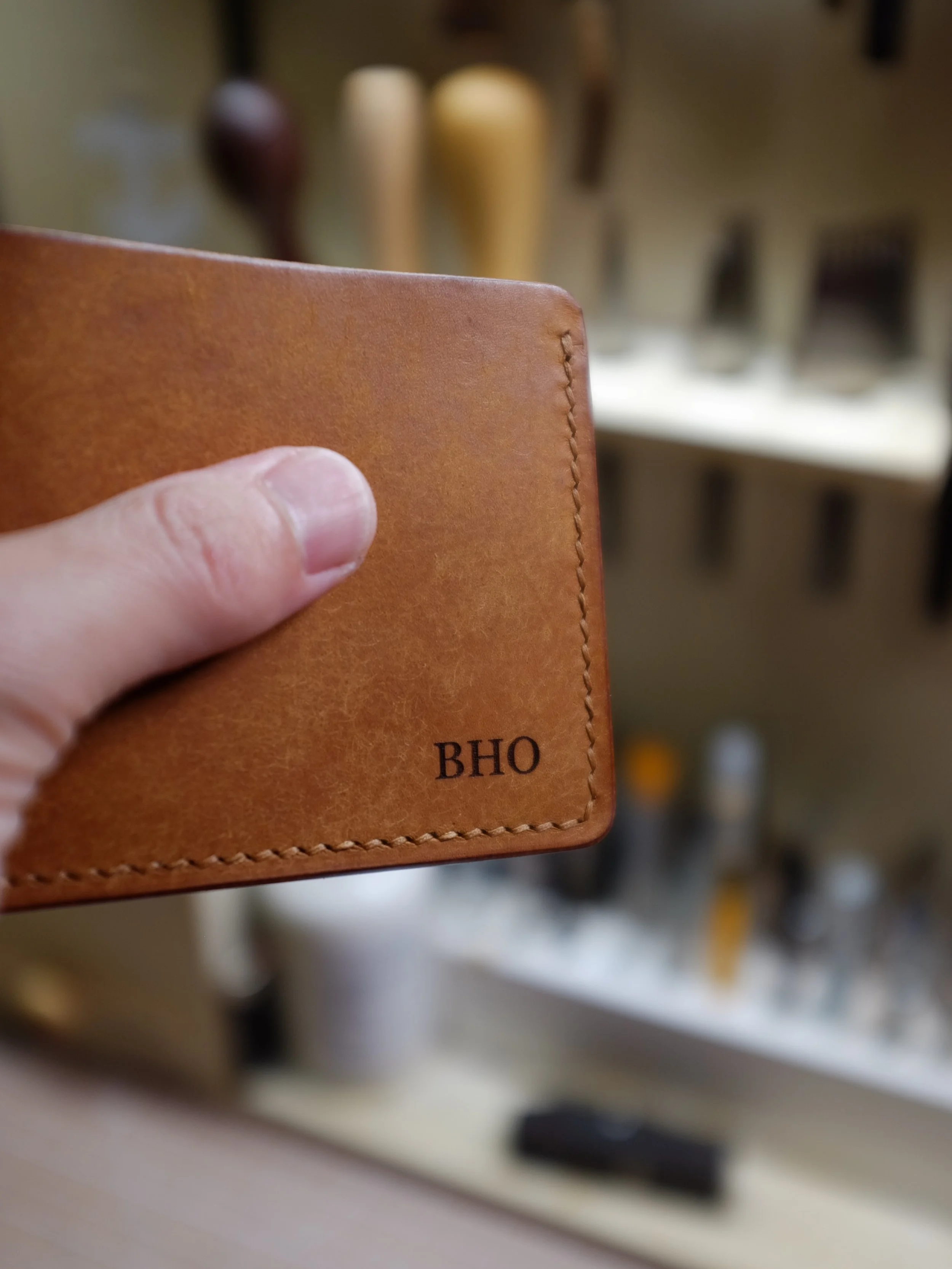 Recent personalized classic bifold. I know stock is a little low right now, but I&rsquo;m hoping to be fully stocked in 7-10 days. 🙏

#leathercraft #wallets #customewallet #personalization #madeintheusa
