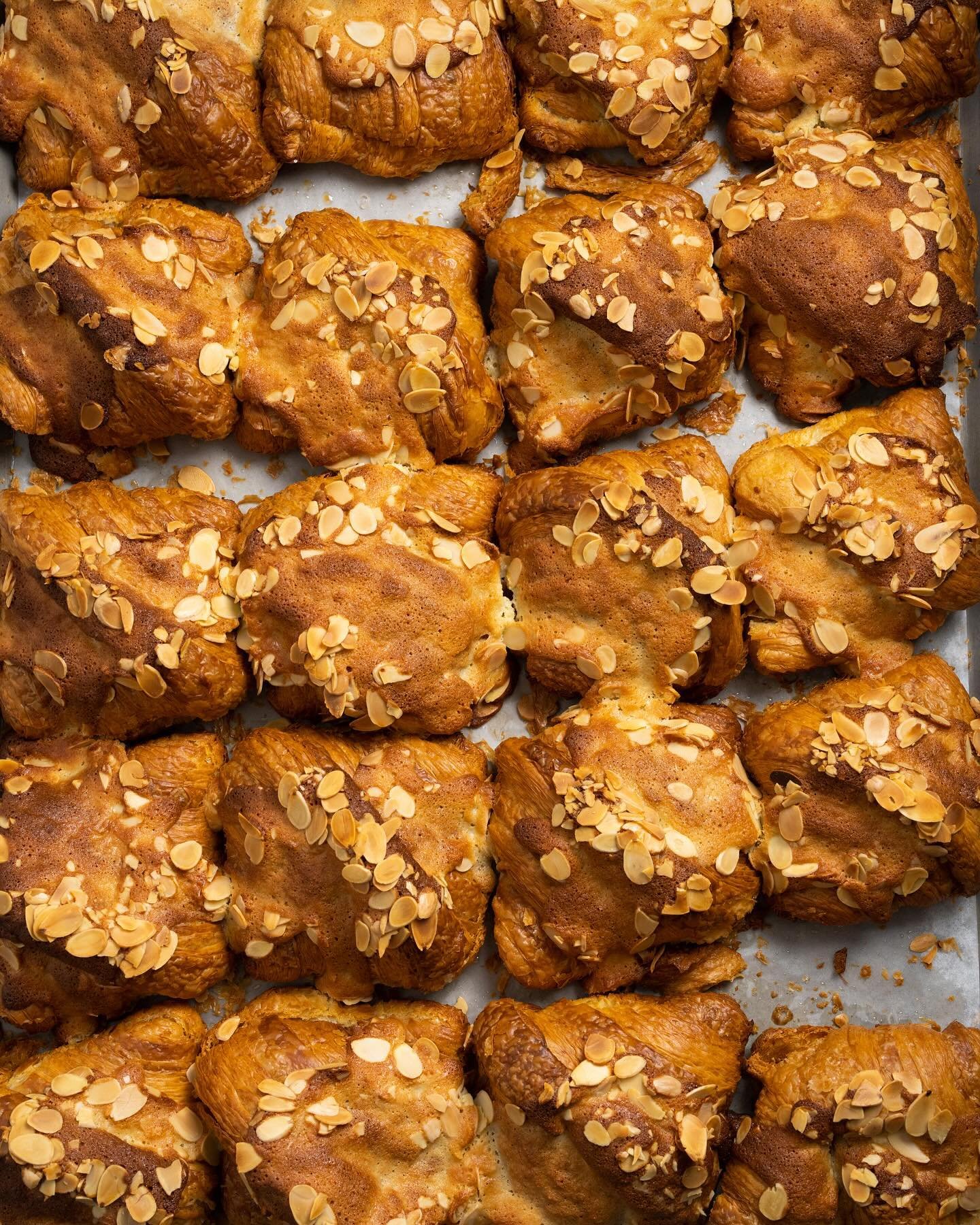 A classic for many reasons ~ our signature butter croissant, velvety almond frangipane, and sliced almonds.⁠
⁠
#vancouver #dishedvan #frenchpastries #croissant #croissants