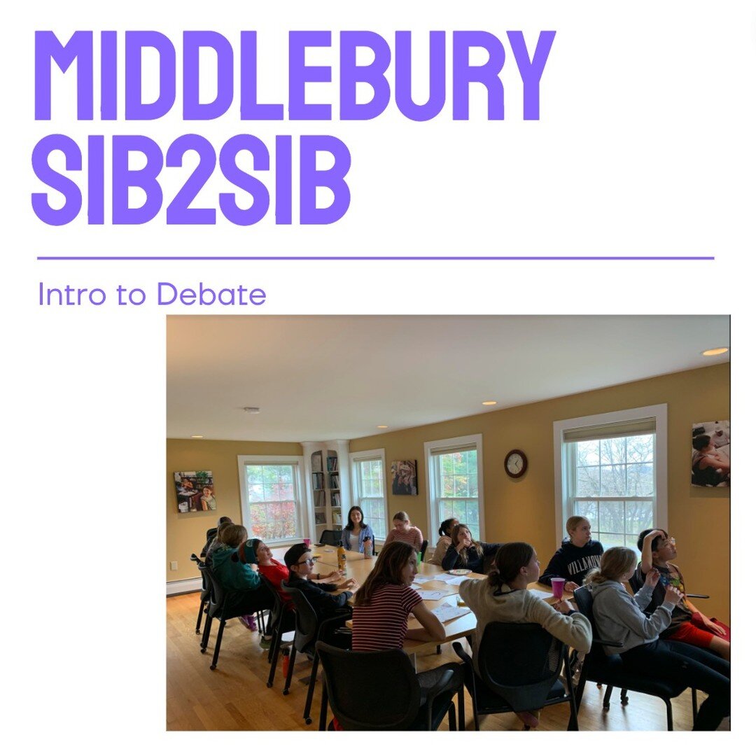 💡Spotlight of the Week💡

Sib2Sib is a student organization at Middlebury College that hosts on-campus events for local middle schoolers. This past week, students from Middlebury Union Middle School and Vergennes Middle School participated in an Int