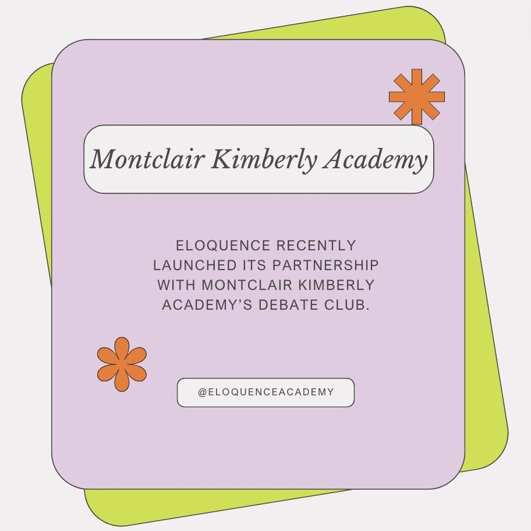 💡 Spotlight of the Week 💡

We recently began our partnership with Montclair Kimberley Academy (MKA), a school in New Jersey. MKA's debate club will be learning the fundamentals of Public Forum this year.

To learn more about school partnerships, vi