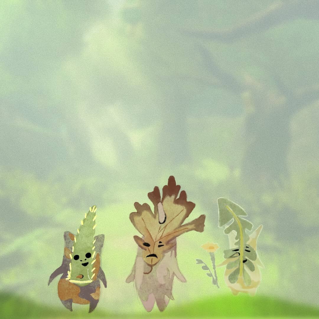 I drew some Breath of the Wild Koroks. They are like woodland spirits. ♡