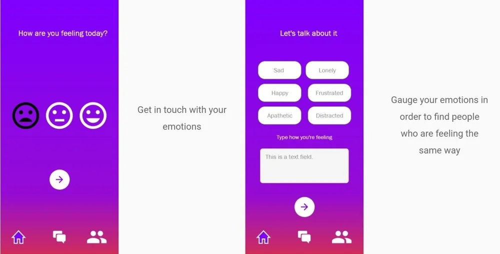 Reach app screen 2