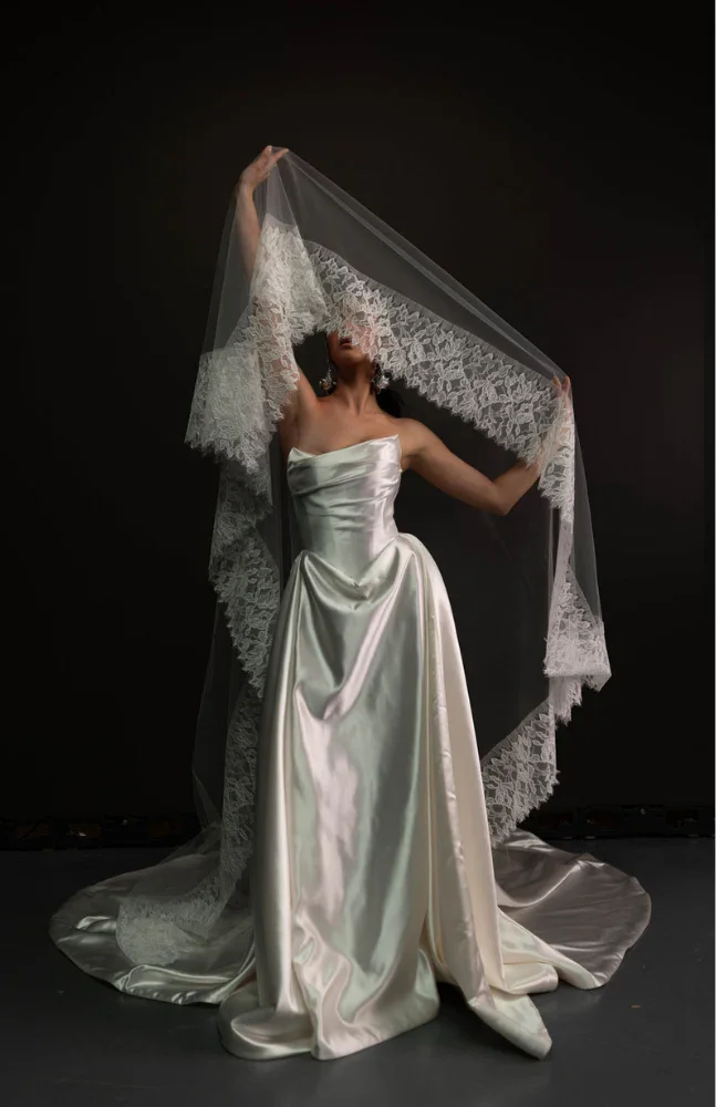 Bride wearing Satine Dress by Varca Studio at Kinfolk Bride Philly