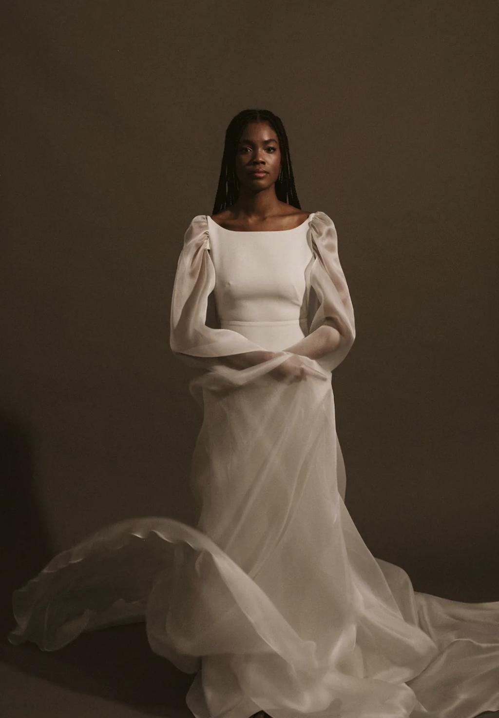 Bride wearing Gabrielle Dress by Prea James at Kinfolk Bride in Philadelphia