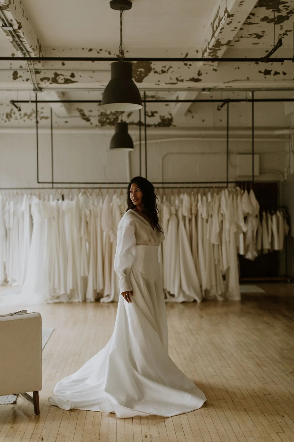 Bride wear Amalfi Top and Bernadette skirt from The Law Bride at Kinfolk Bride Philly