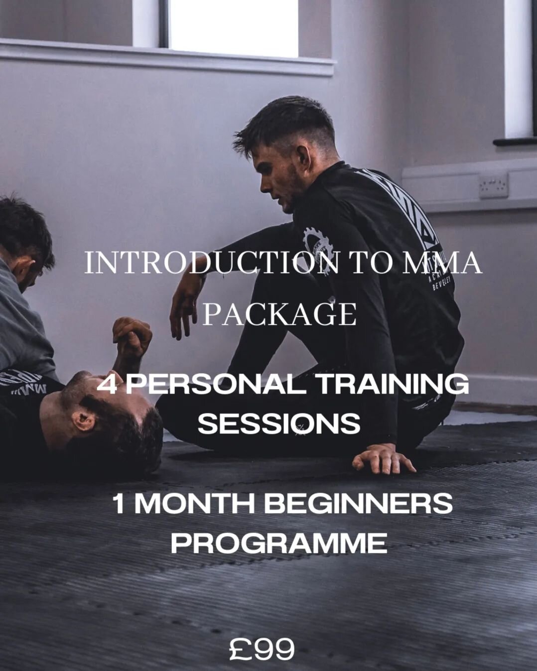 INTRODUCTION TO MARTIAL ARTS PACKAge

This month only

&pound;99 For for 4 personal training sessions and access to our beginners programmes.

This could be a perfect counterpart to our beginners MMA course for those looking for that personal touch t