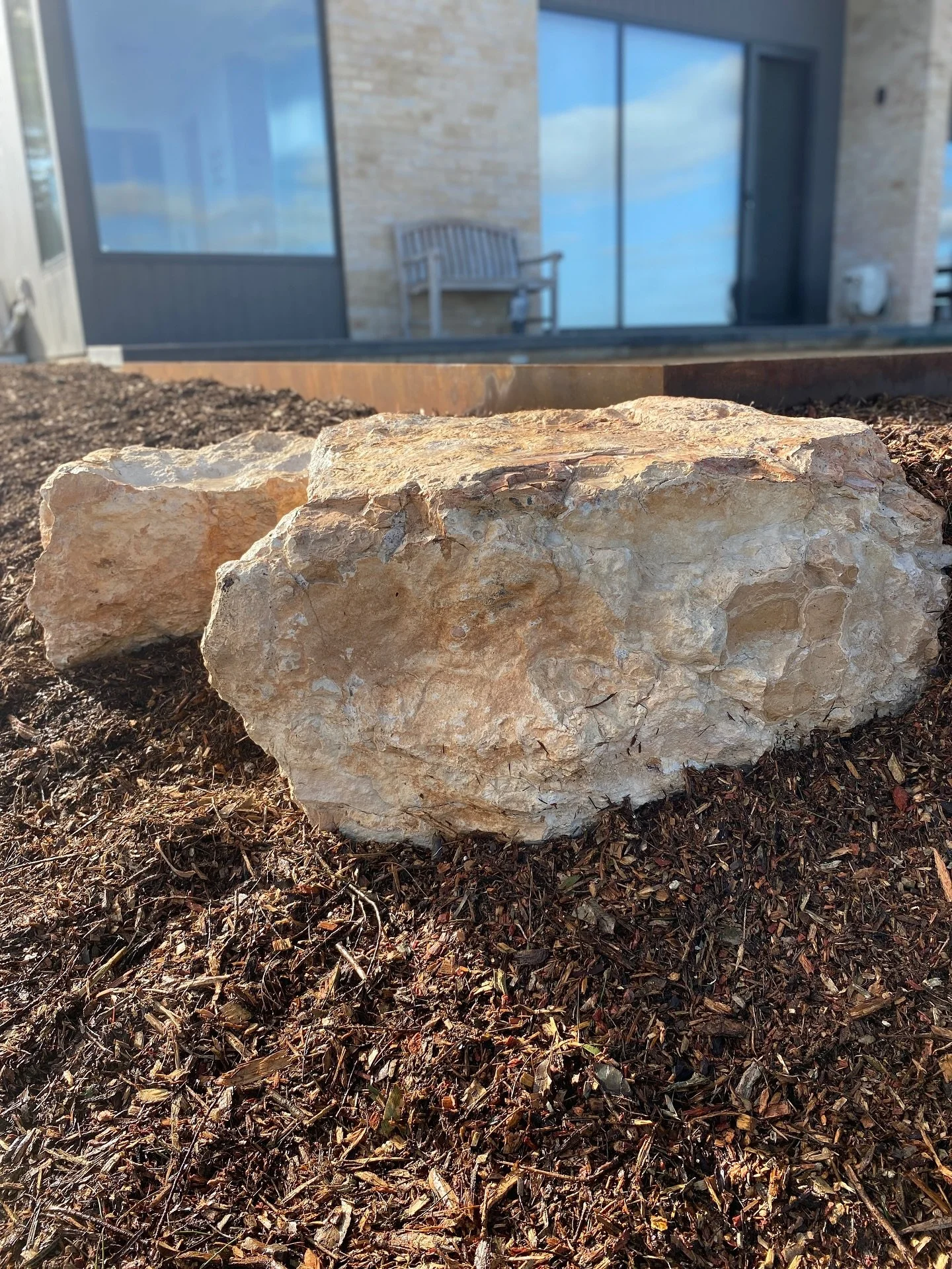 We have so many fantastic quarries around our local area, mining beautiful stones of all shapes and colours. One that can sometimes get overlooked is our limestone quarry. The stone is mostly a bone white with some pinks and rust marks in it. Predomi
