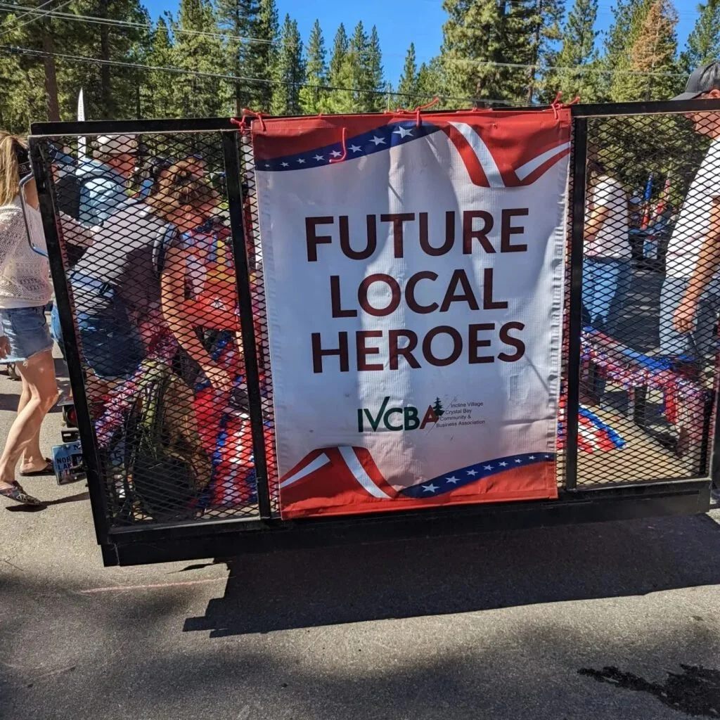 Future Local Heroes parade float during the Incline Village Local Heroes Fourth of July celebration.
