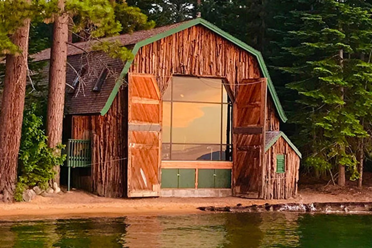 The historic Boathouse Theatre building at the Valhalla estate in South Lake Tahoe.