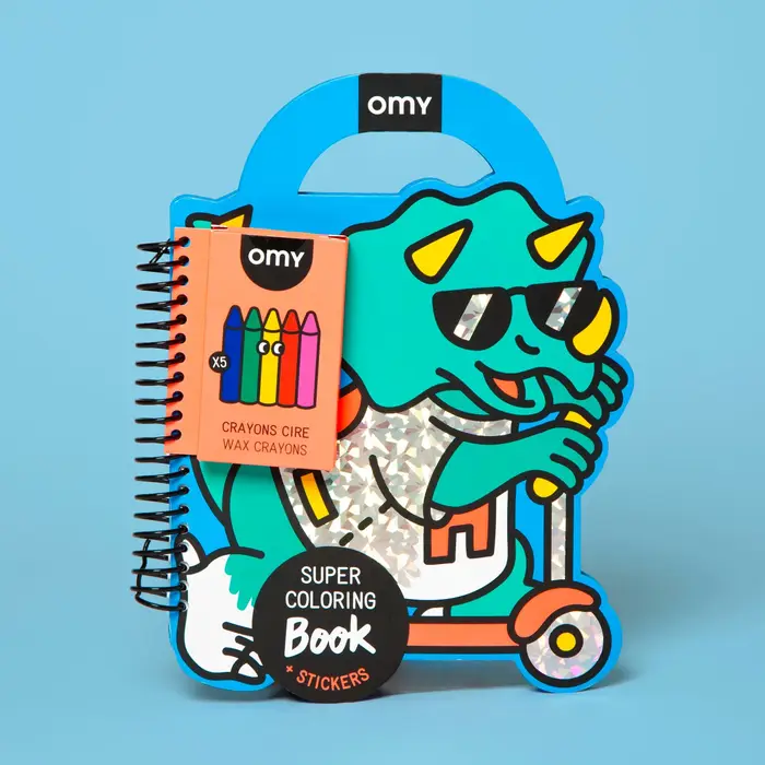 Dino  Super Coloring Book & Crayon Set