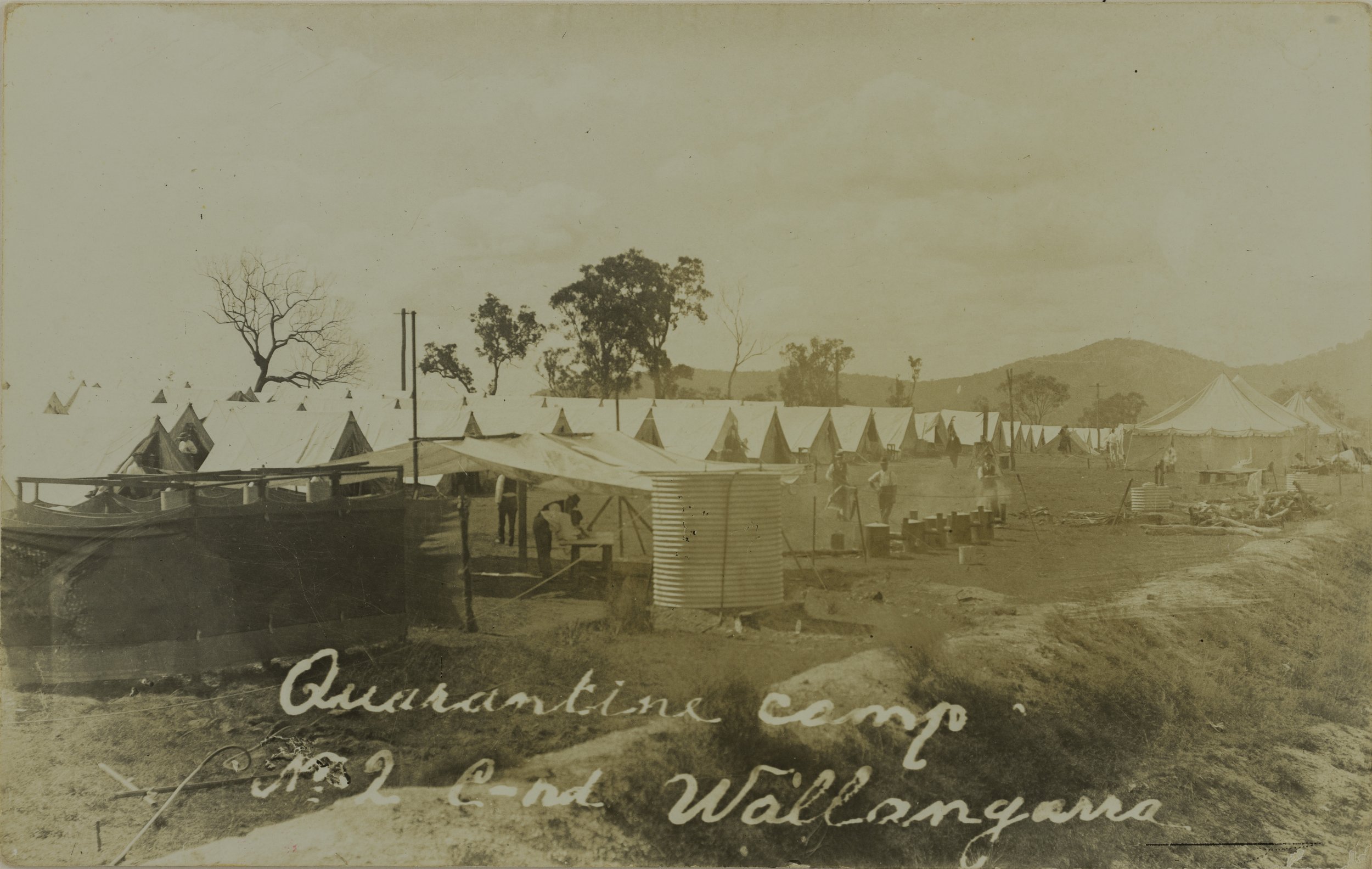 Amenities and shared areas at No. 2 compound at the Wallangarra Quarantine camp, 1919 SLQ.jpg