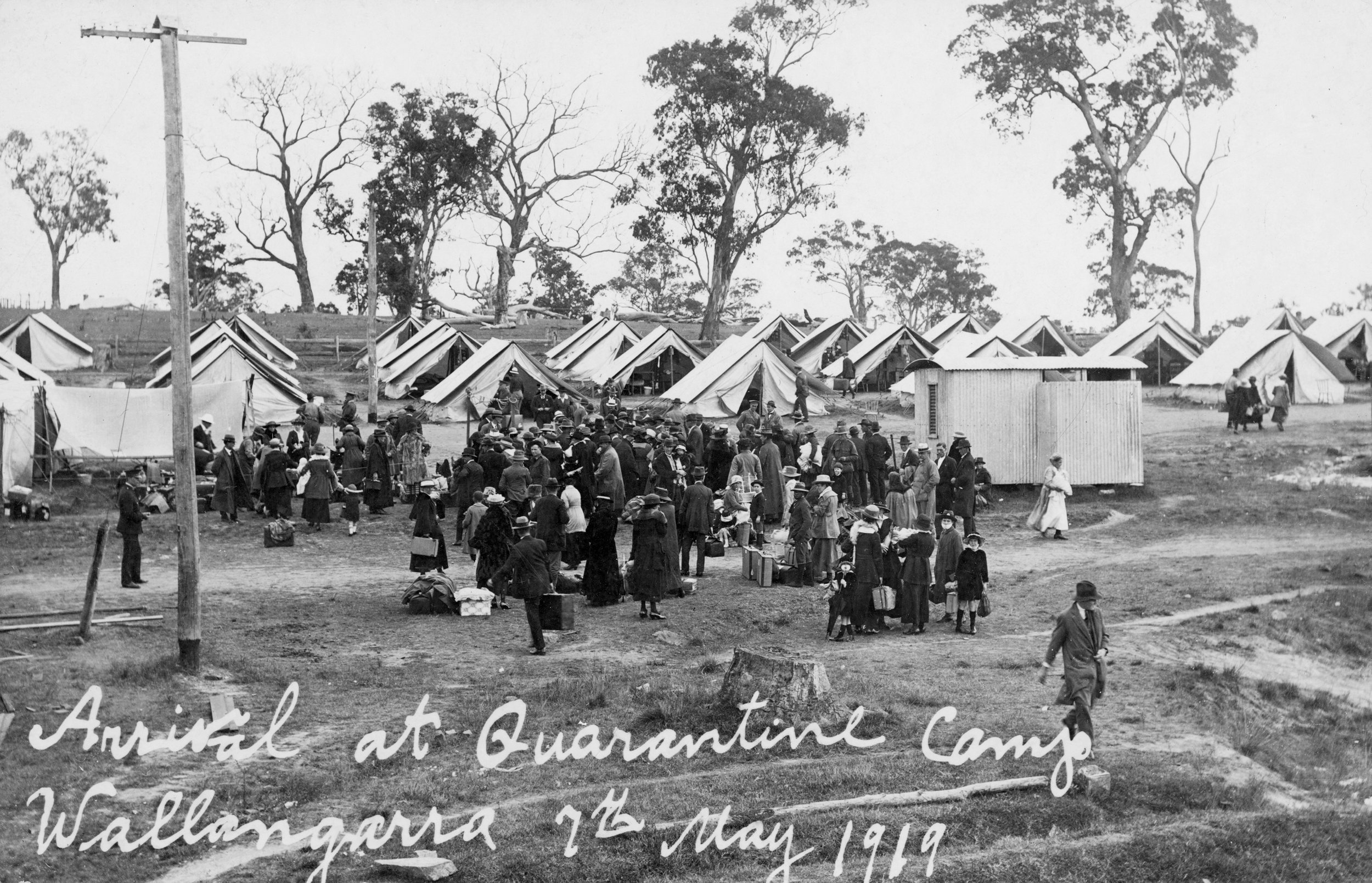 Arrival at Quarantine Camp, Wallangarra, 1919 SLQ.jpg