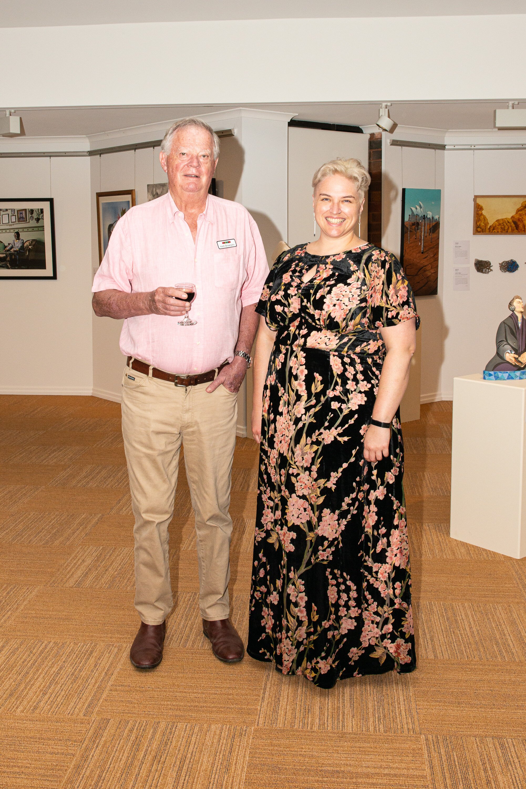 Gallery President Keith Brownjoh and Rachael Parsons NERAM- photo by Keith Barnett