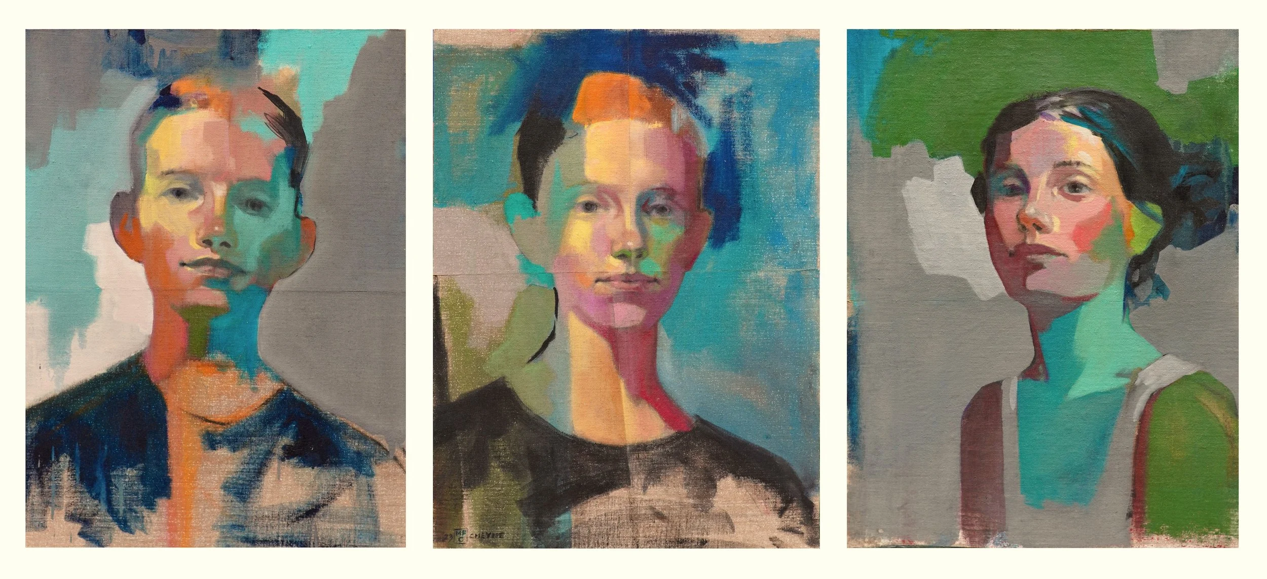 Matthew Cheyne "Sushi Kids" 

Oil on linen collaged on board

59cm x	136cm $8,000
