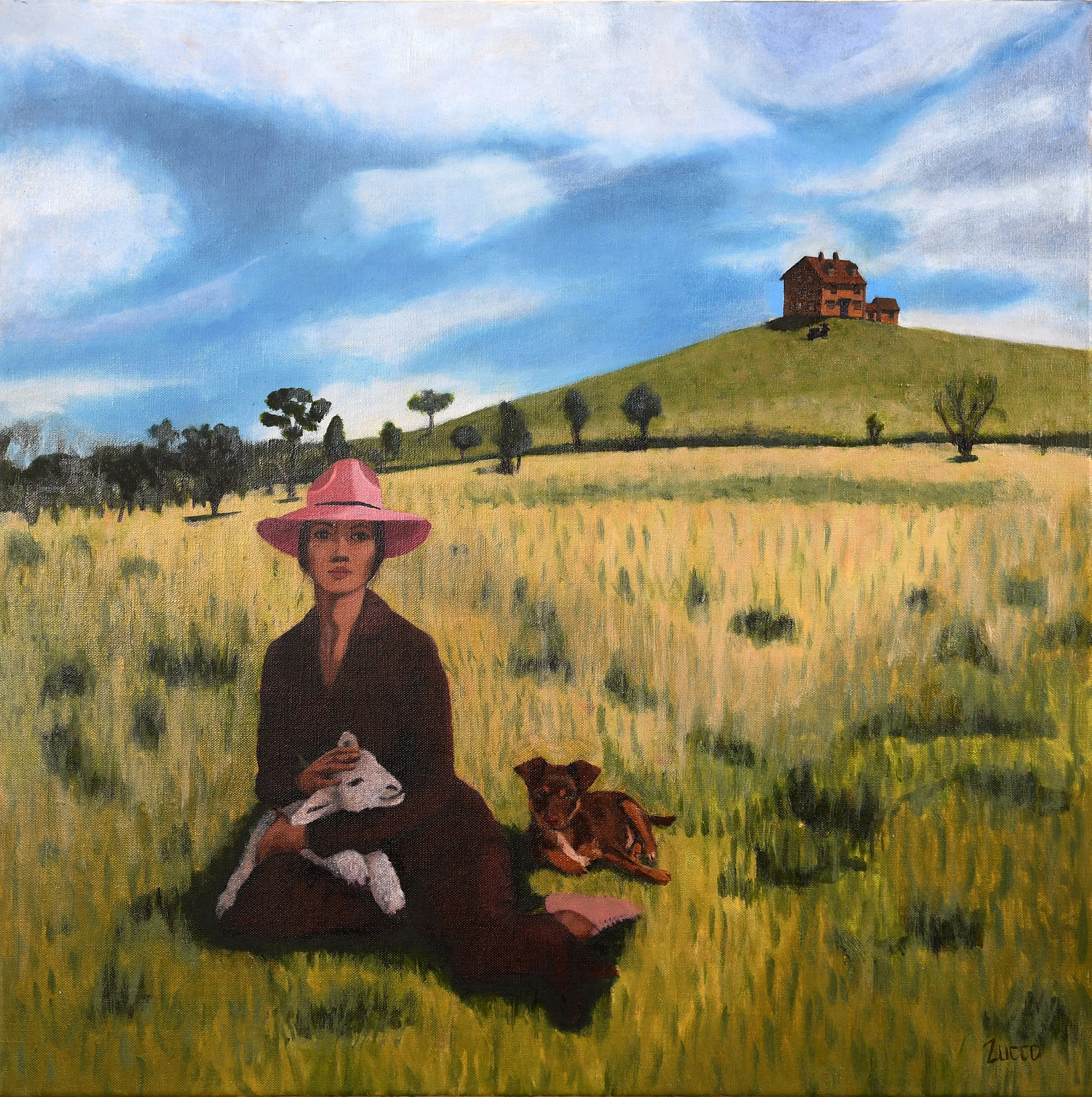 Linda Zucco "Home is here"	

Oil on linen	

61cm x 61cm $2,200
