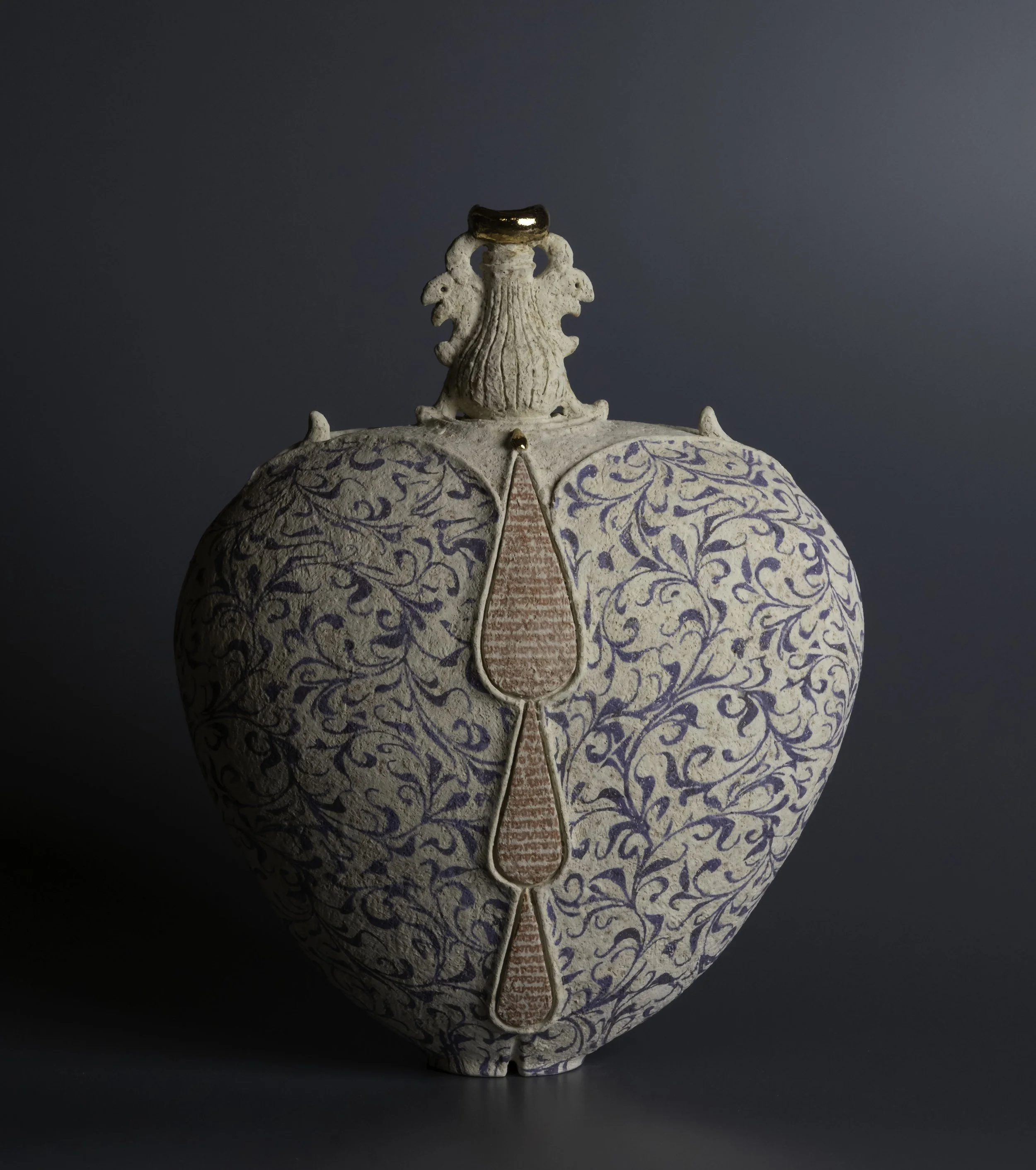 Avital Sheffer "Fecunda II" 

Earthenware clay, glazes, gold lustre	

45cm x 36cm $4,200
