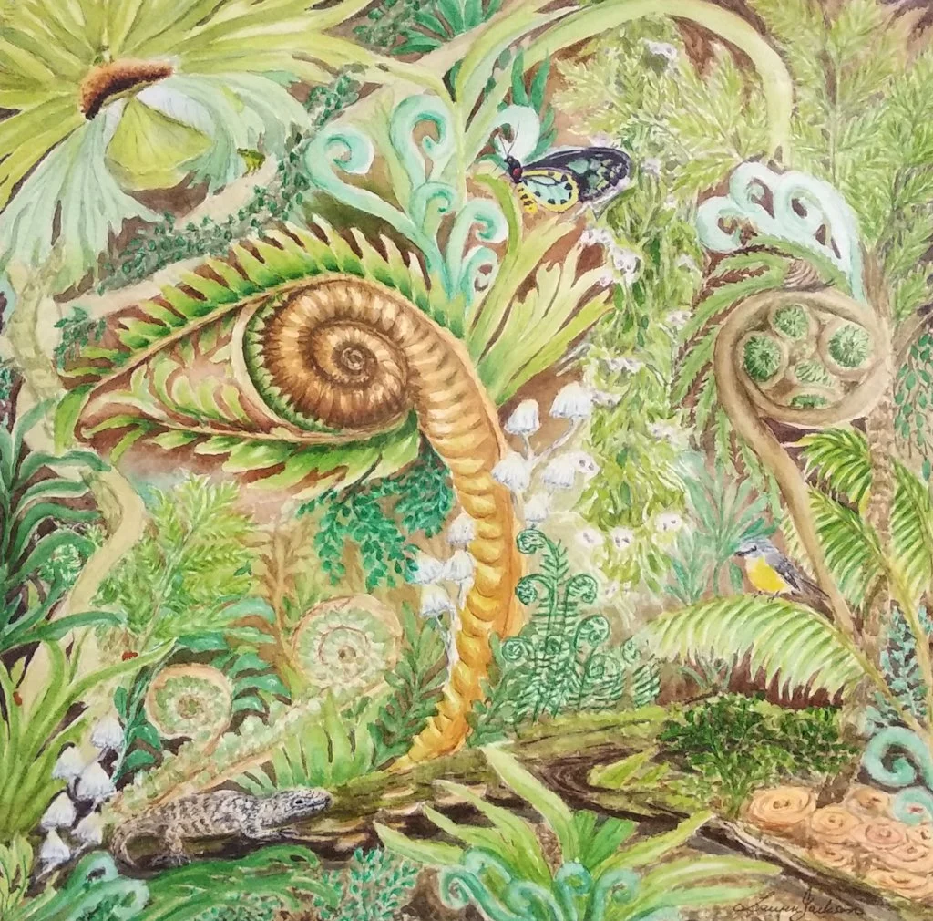 Lauren	Jackson "Forest Visions"

Water colour on cotton paper	

53cm x	53cm $1,200
