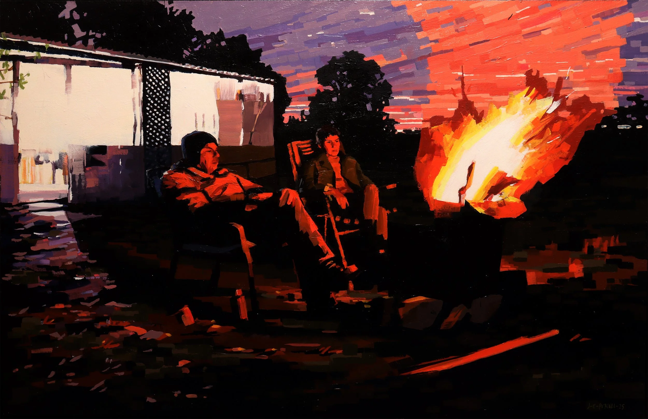 Julie Purcell " Fireside, Weranga" 

Oil on board

60cm x	88cm $3,400
