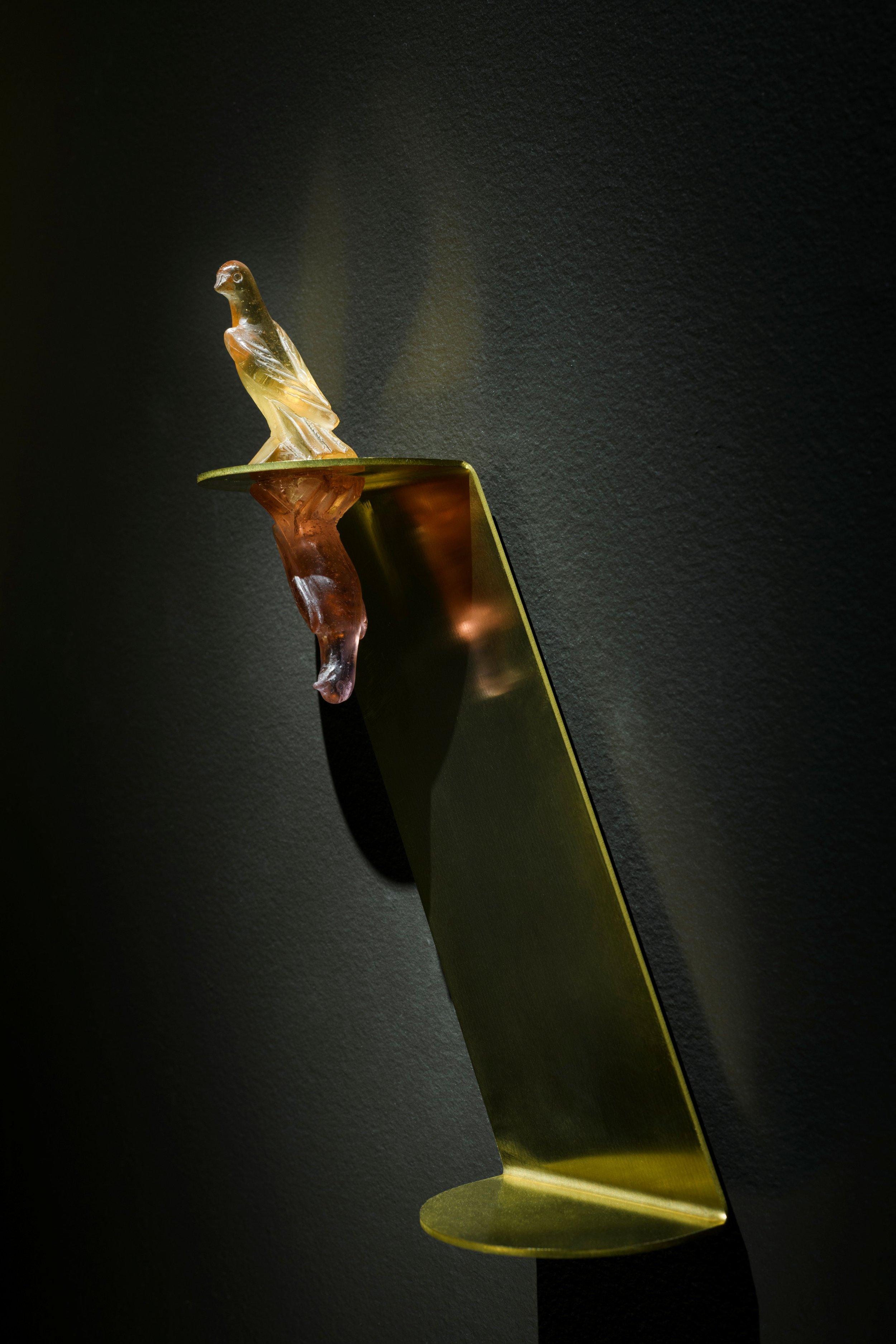SOLD

Lucy Quinn	"Grandparents"

Kiln-cast and cold-worked gaffer crystal, brass

30cm x 7.5cm $1,200
