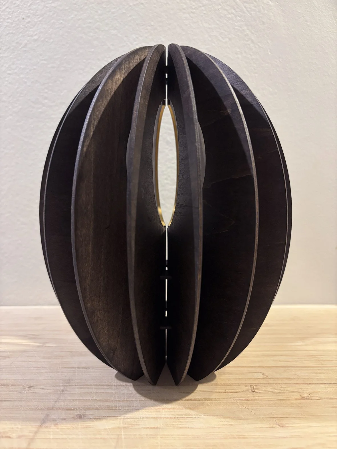 Helena	Lillywhite "Torus seed" 

Wood

20cm x 15cm $400
