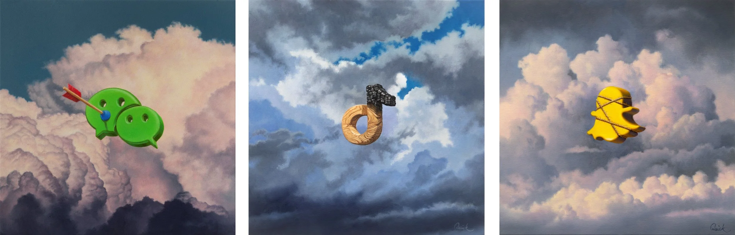 Matthew Quick	"Social Graces"

Oil on Linen	

40cm x	120cm $9,000
