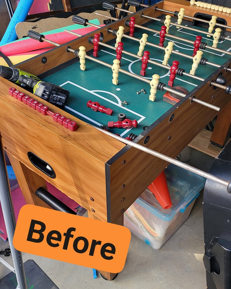 You've gotta love a great upcycle!

Thanks @newlookpc for the advice! #upcycle #foosball #evententertainment #gippsland