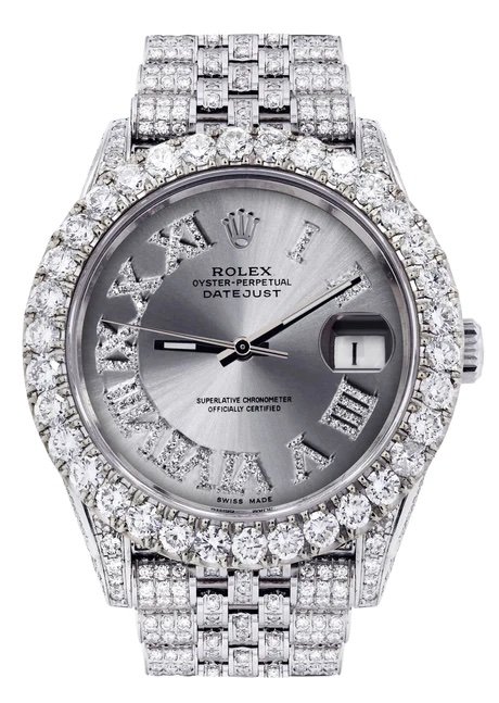 Intermediate Formindske Incubus 41MM ROLEX BUST DOWN SILVER ROMAN DIAL WITH DIAMONDS — The Watch Goat