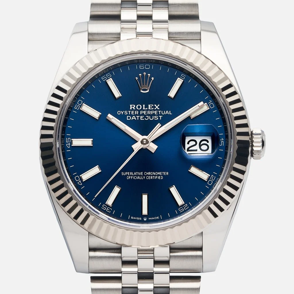 ROLEX DATEJUST 41 BLUE DIAL 126334 WATCH The Watch Goat