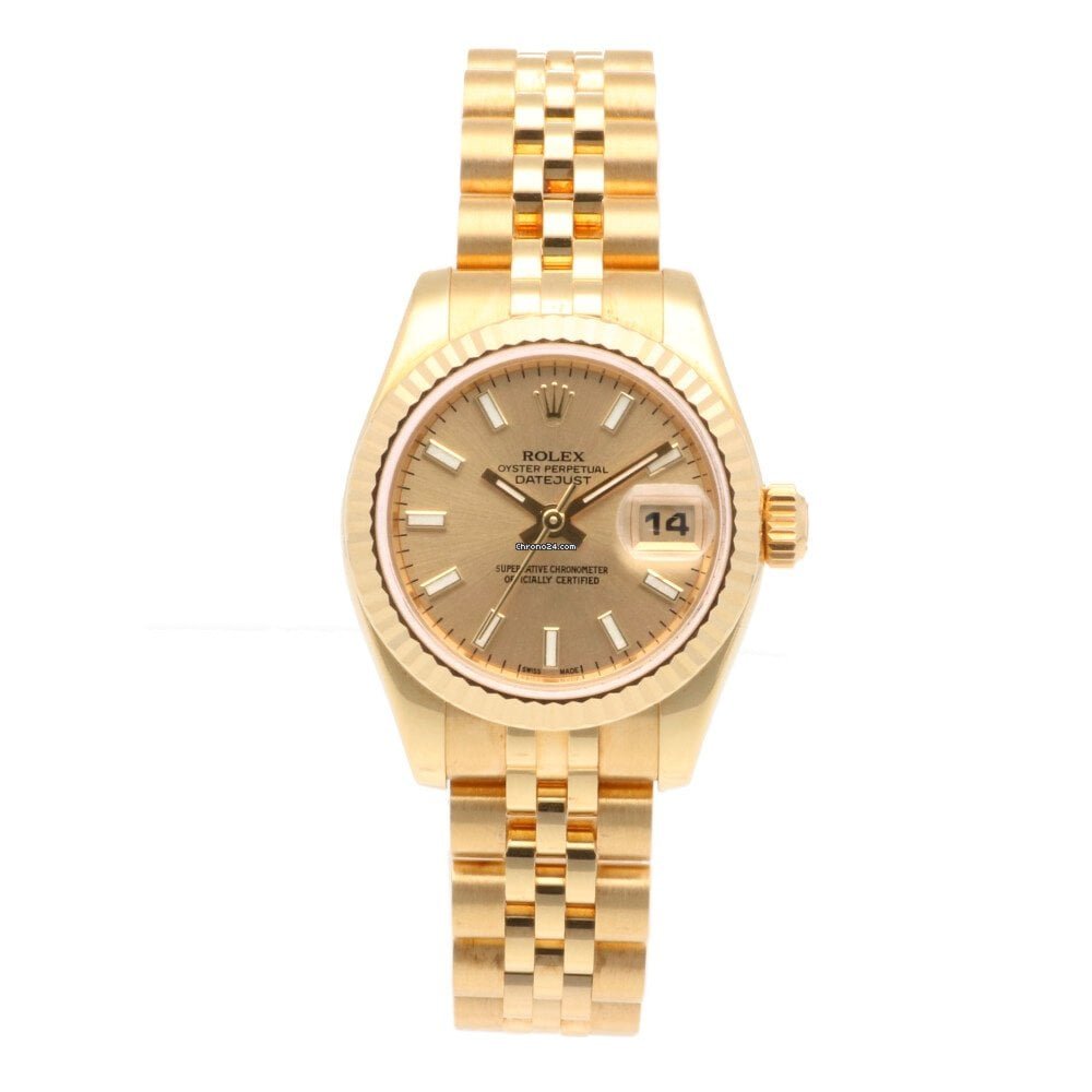 ROLEX DATEJUST LADY GOLD WATCH