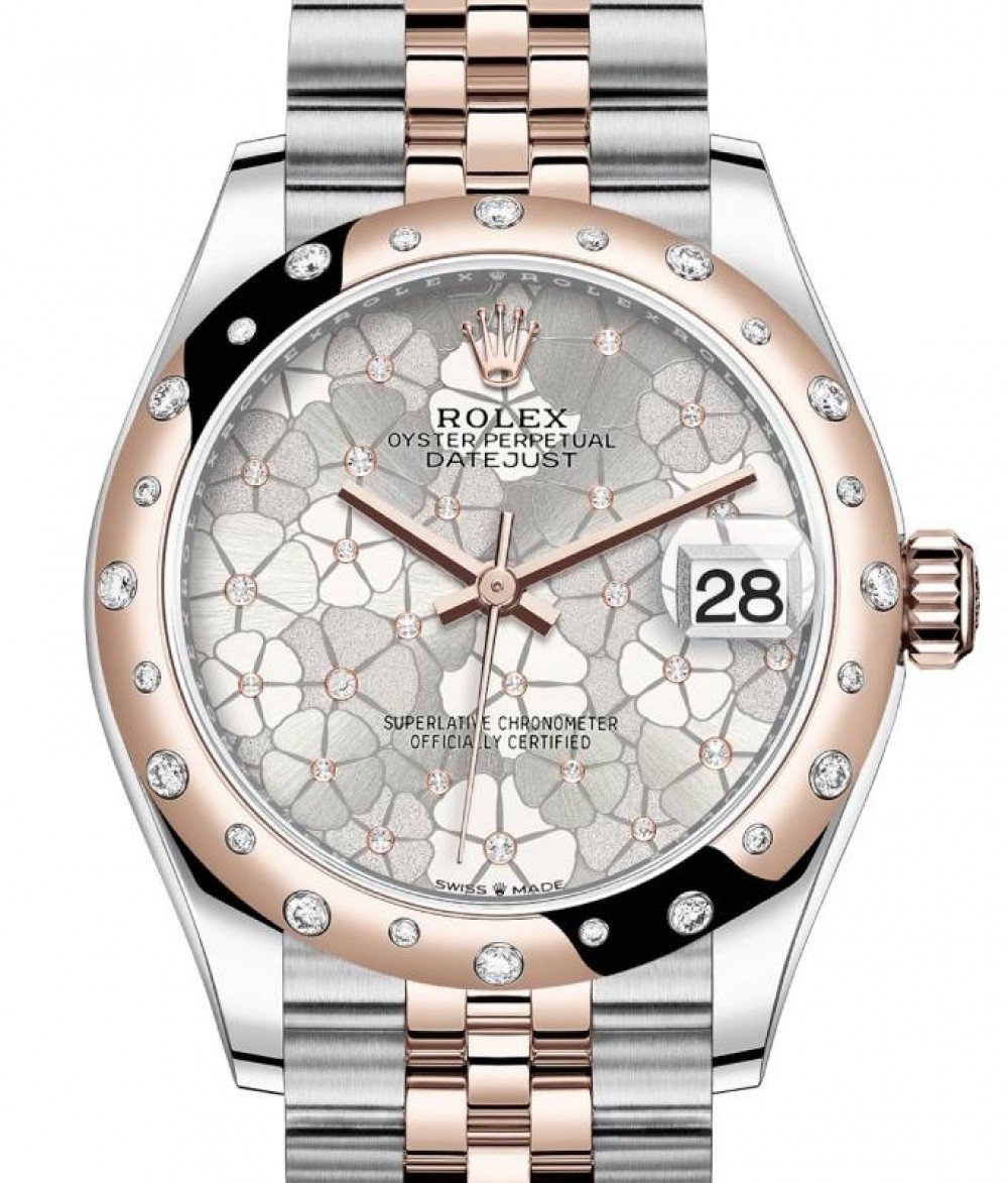 31MM ROLEX DATEJUST FLORAL MOTIF DIAMOND DIAL WATCH.jpg