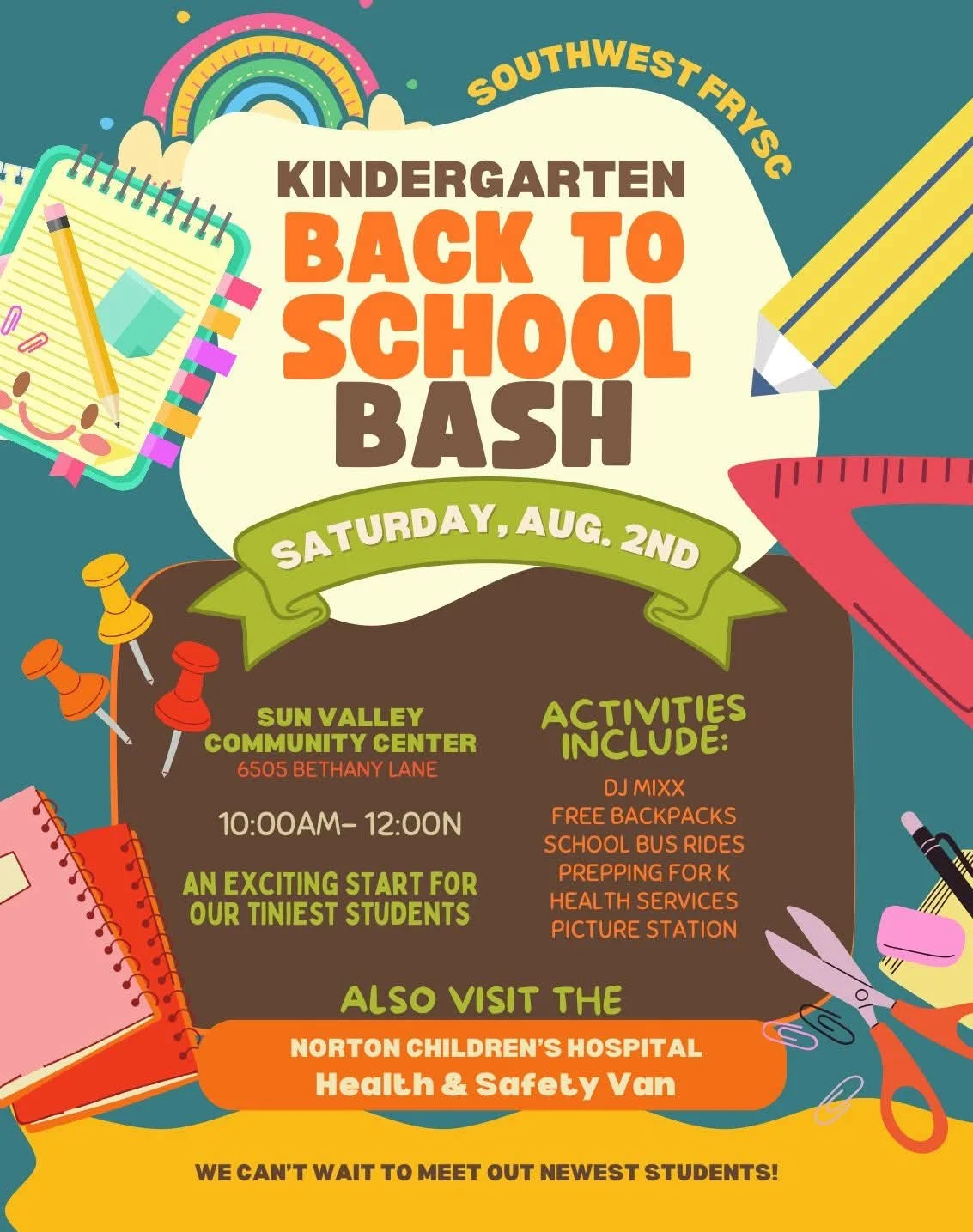 Kindergarten Back To School Bash