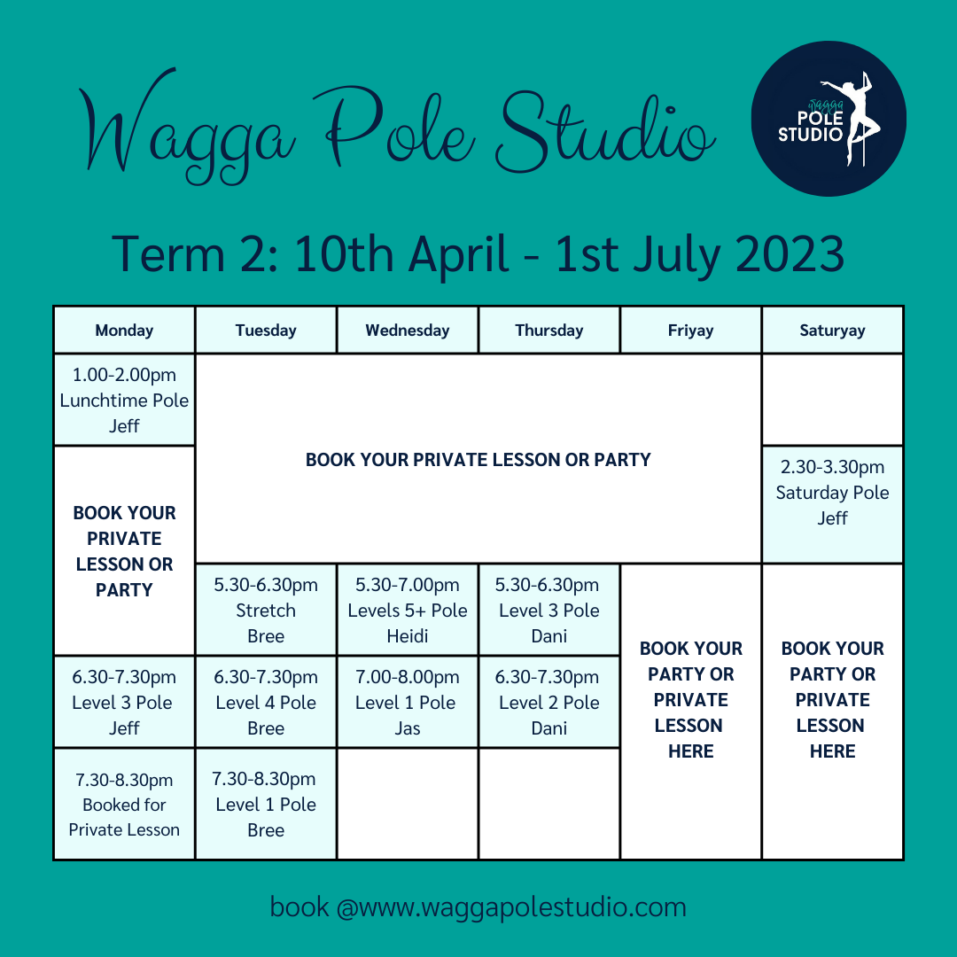 Timetable Wagga Pole Studio timetable-wagga-pole-studio