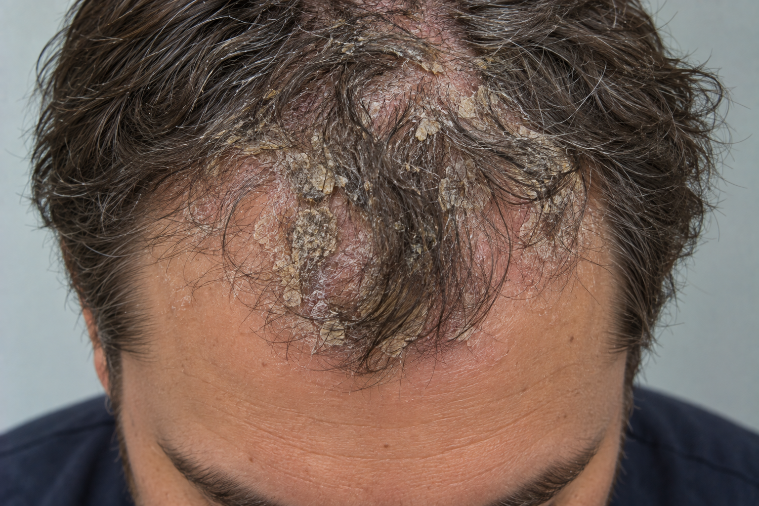 Why Is Thick, Silver-White Scalp Scaling Binding to the Base of My Hair?