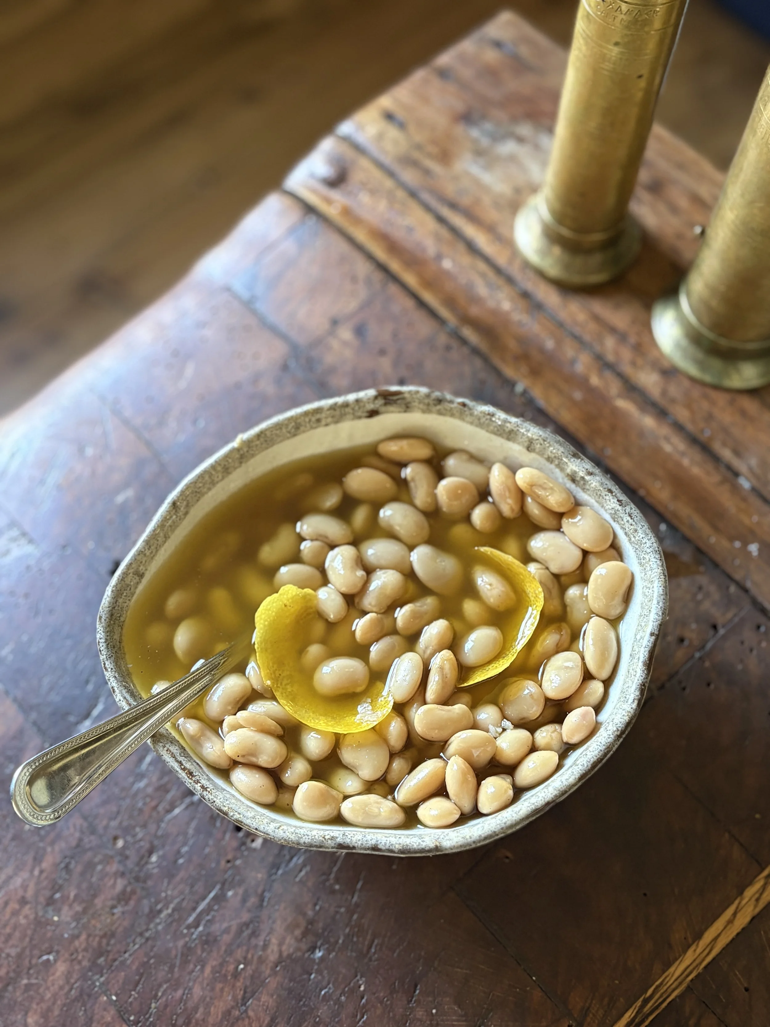 Marinated butter beans