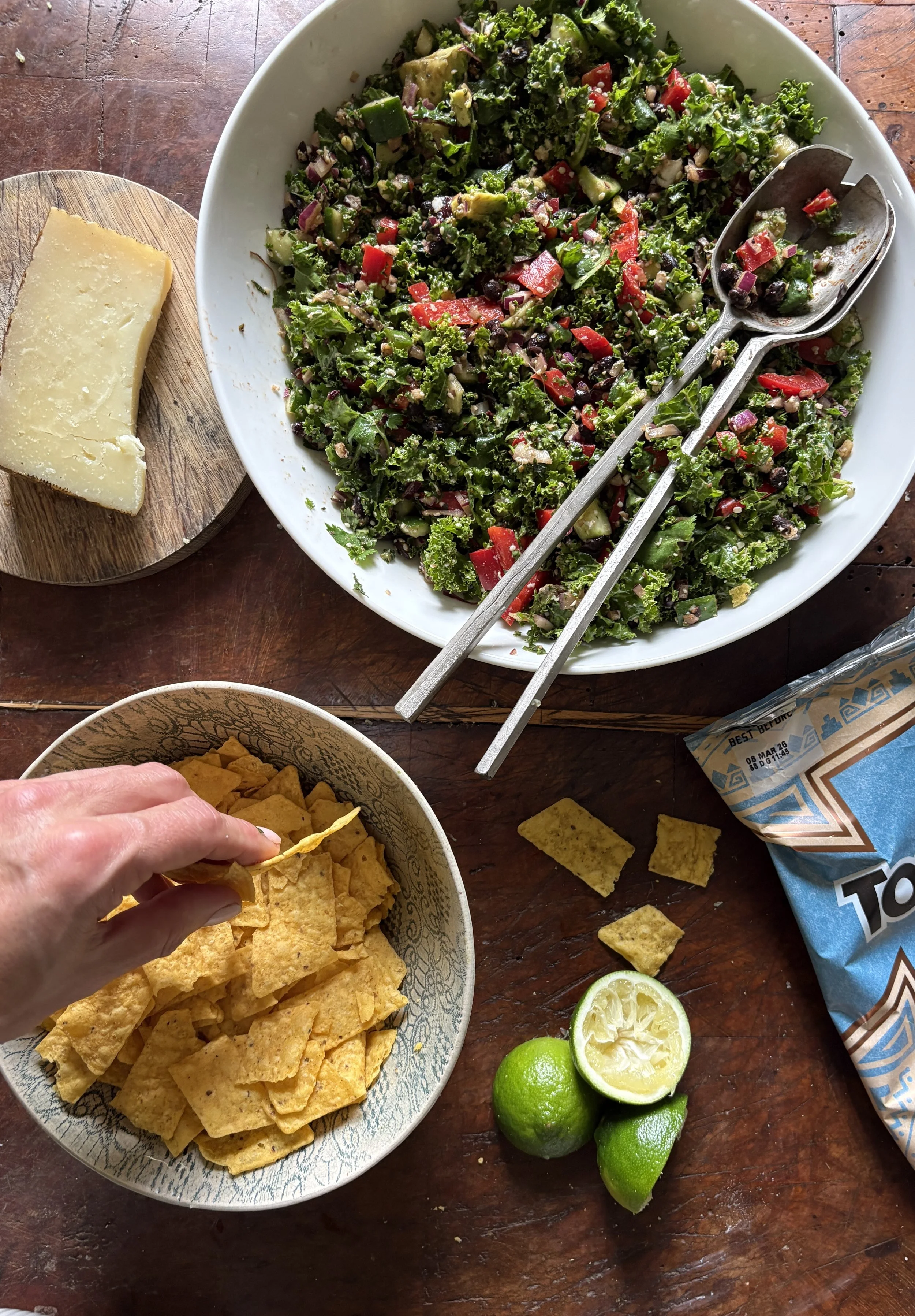 Nacho usual  (boring) kale salad
