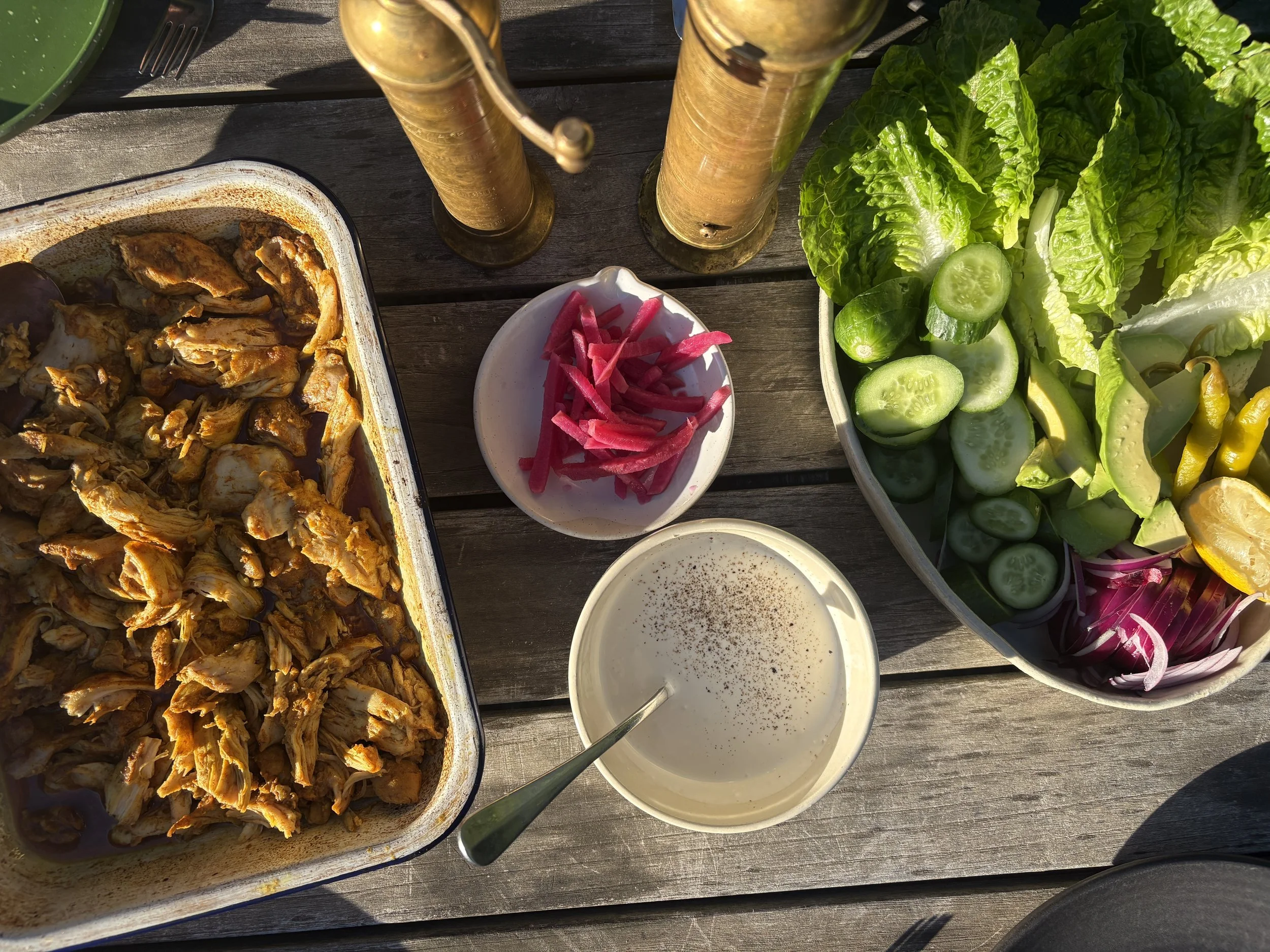 Oven-baked chicken shawarma