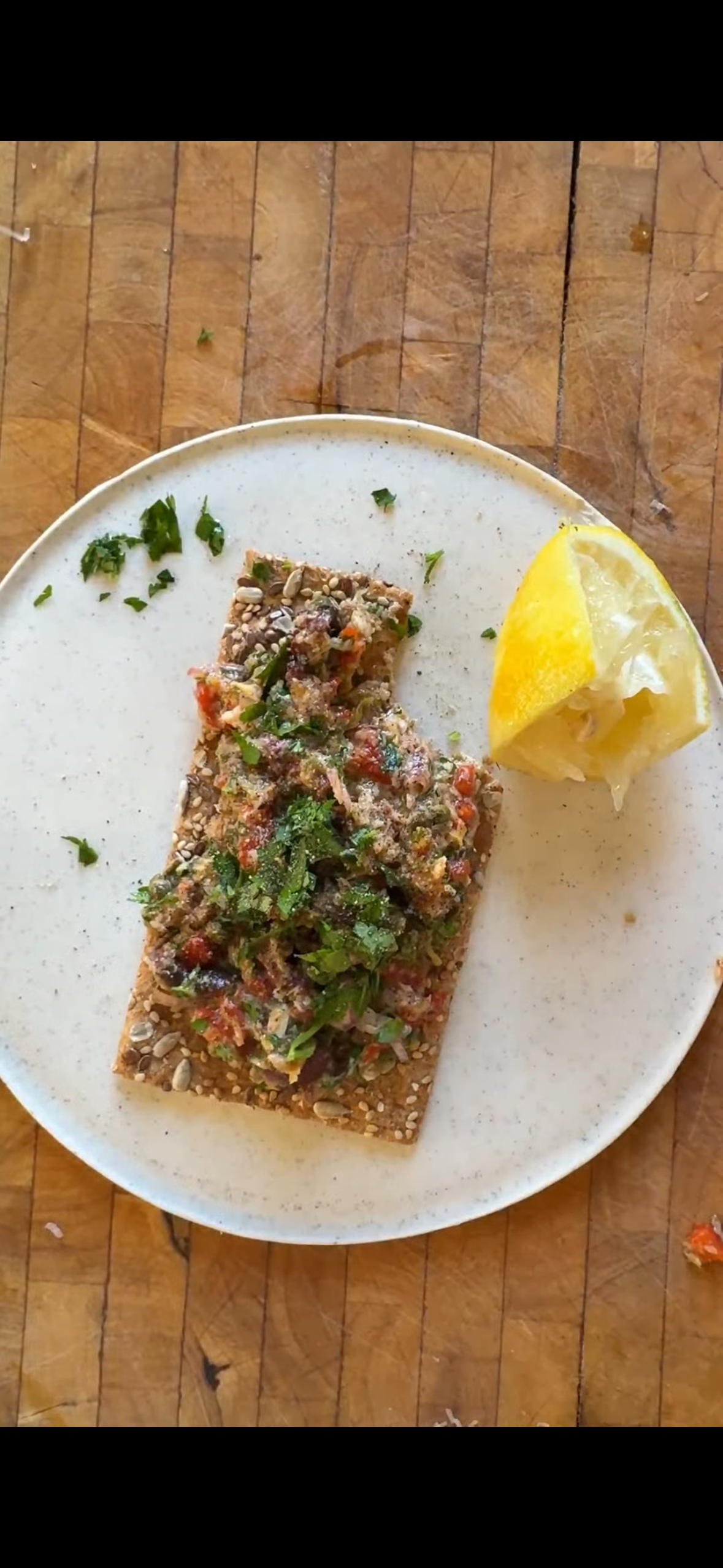 Pimp my Crisp Bread                         Roasted Garlic, capsicum &amp; sardines