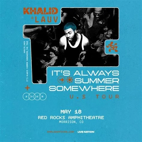 Khalid Lauv at Red Rocks Party Bus 05/18/2026