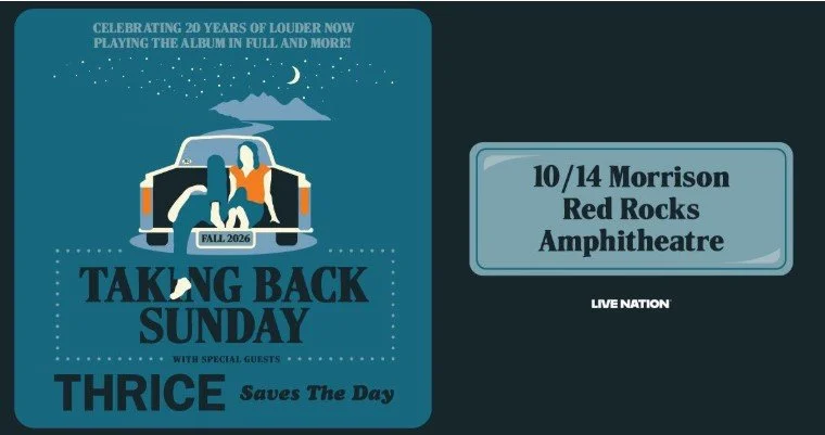 Party Bus to Taking Back Sunday at Red Rocks 10/14/2026 