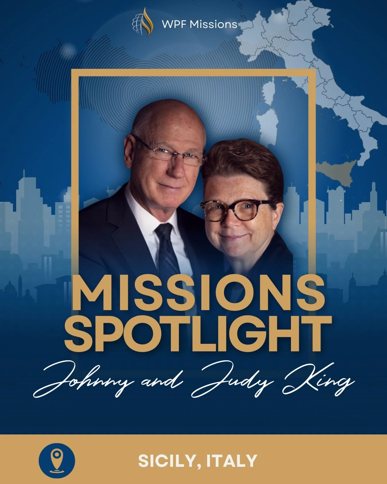 For over 15 years, Johnny and Judy King have invested in Sicily and the church in Catania, returning nearly every year&mdash;often for a month at a time.

After the sudden passing of their dear friend, Pastor Daniele, last July, they answered the cal