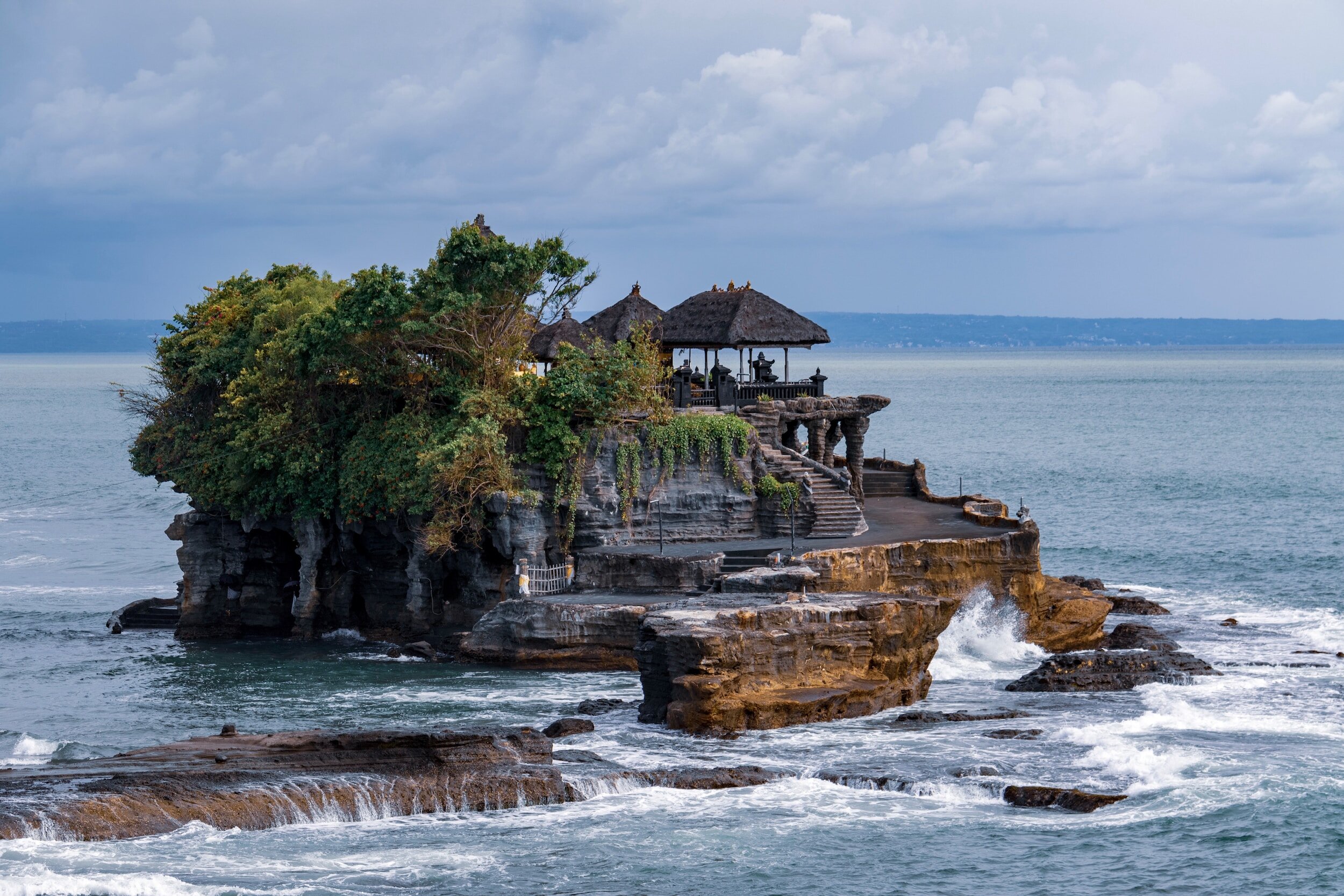 Bali ocean temples are inspiring for their rugged location and delicate beauty