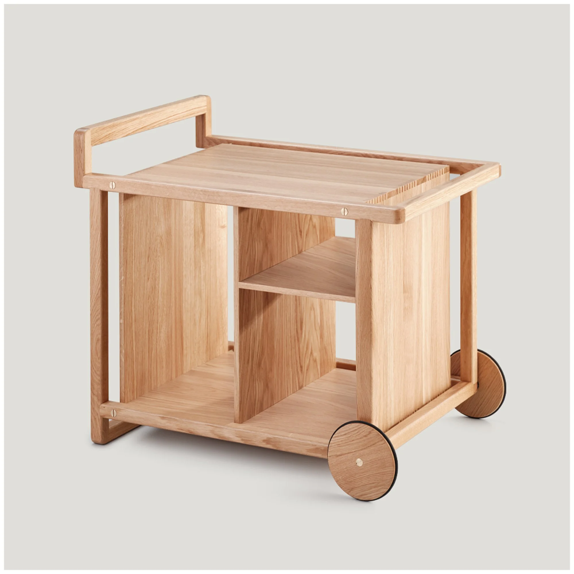 Wooden trolley Oak