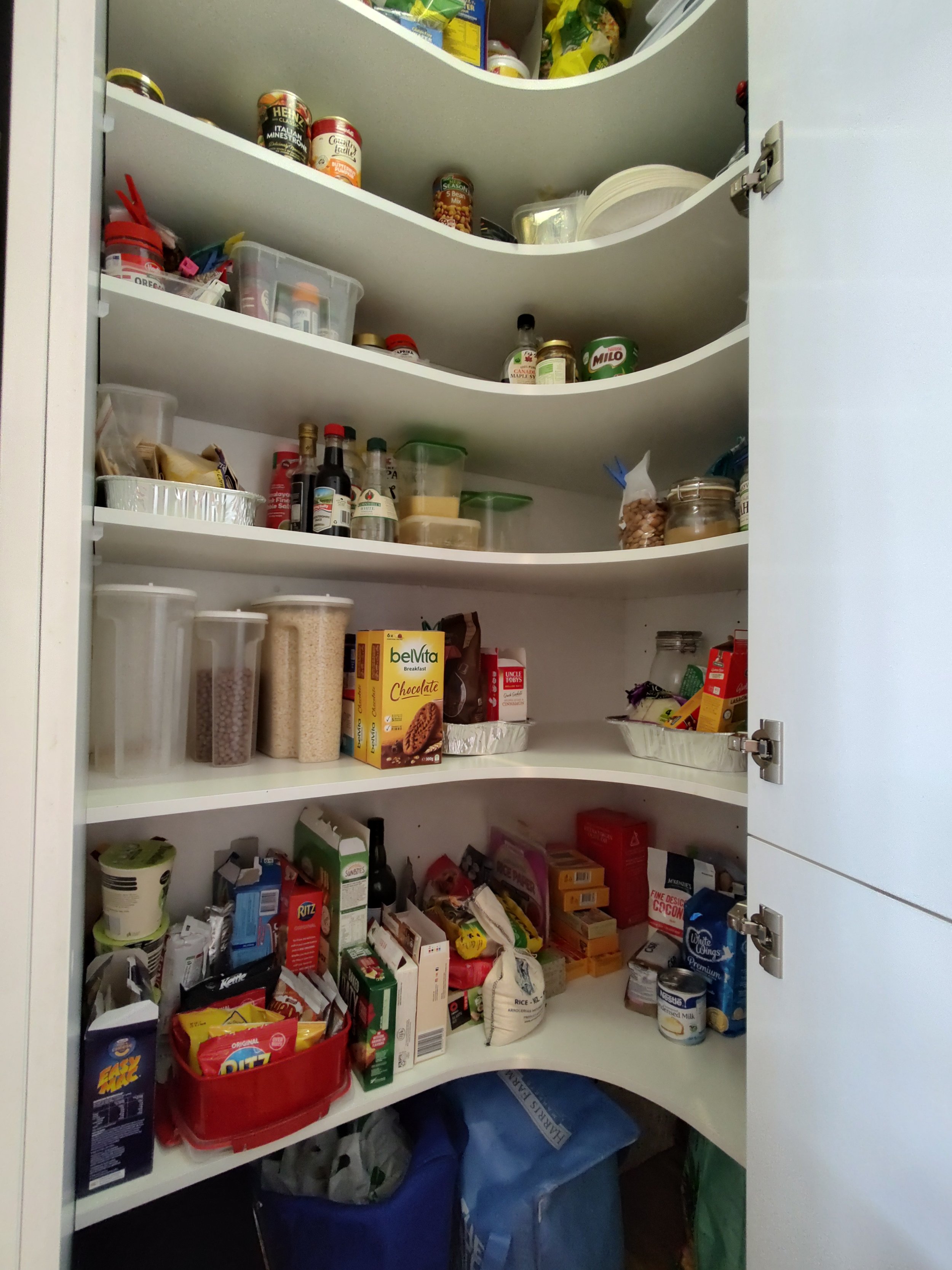 End of session 1- remaining items pre-sorted, and returned to pantry