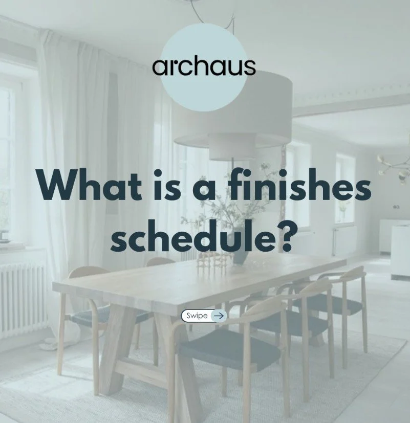 What is a Finishes Schedule?