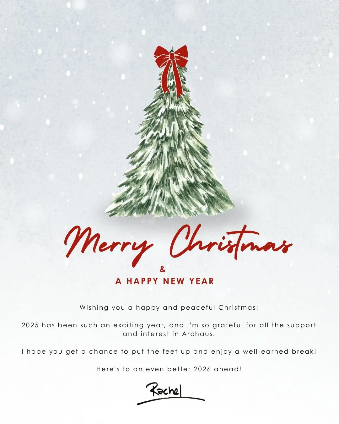 Wishing you a very Happy Christmas! 🎄
Thank you for your continued support this year &ndash; it means so much ❤️
I&rsquo;ll be taking a festive break from 19th December 2025 to 5th January 2026 and look forward to returning refreshed in the New Year